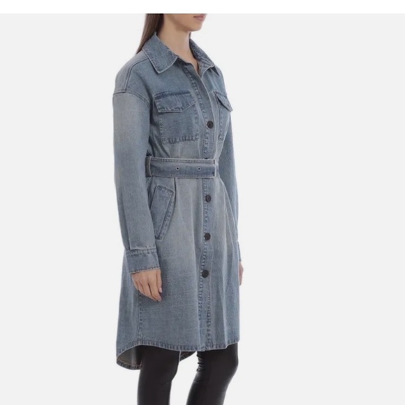 Anthropologie AVEC LES FILLES Blaine Denim Trench - Picture 3 of 8